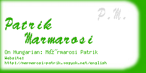 patrik marmarosi business card